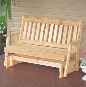 Amazon.com: Cedar Porch Glider Bench Outdoor Patio Gliding Bench .