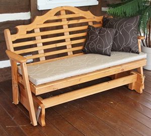 Amazon.com: Cedar Porch Glider Bench Outdoor Patio Gliding Bench .