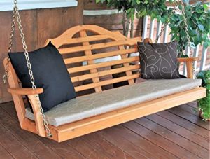 Amazon.com : Aspen Tree Interiors Cedar Porch Swing, Amish Outdoor .