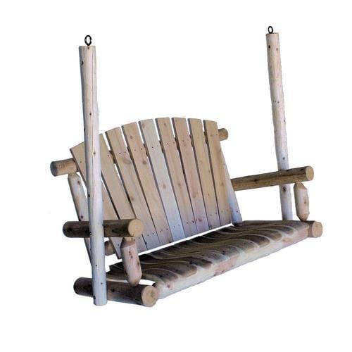 Lakeland Mills 2-person Natural Cedar Wood Outdoor Swing in the .