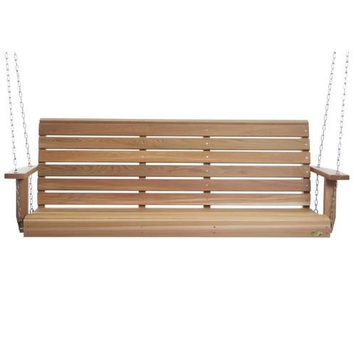 All Things Cedar 2-person Natural Cedar Wood Outdoor Swing at .