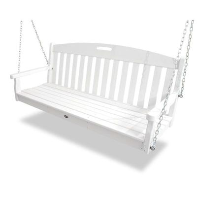 Trex Outdoor Furniture Yacht Club 2-person Classic White Recycled .
