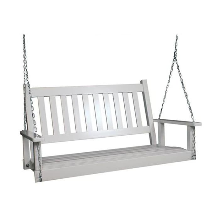 Style Selections 2-person White Wood Outdoor Swing in the Porch .