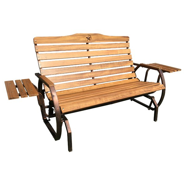 Iron Grove Slatted Glider Benches
