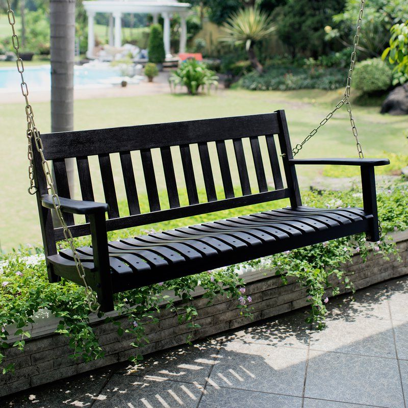 Casual Thames Black Wood Porch Swings