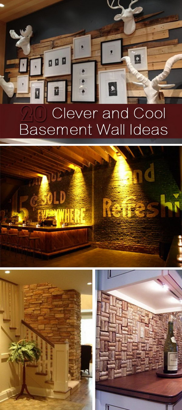 Clever and cool basement wall ideas!