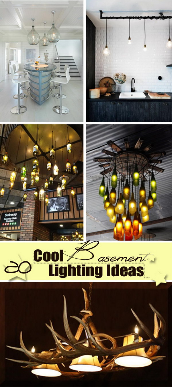 Cool ideas for basement lighting!