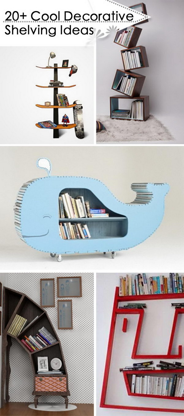Cool decorative shelf ideas! 