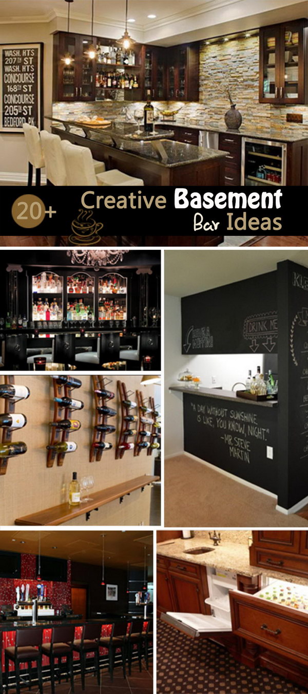 Creative ideas for basement bars! 