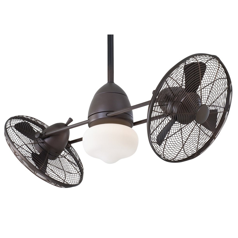 Dual Outdoor Ceiling Fans With Lights
