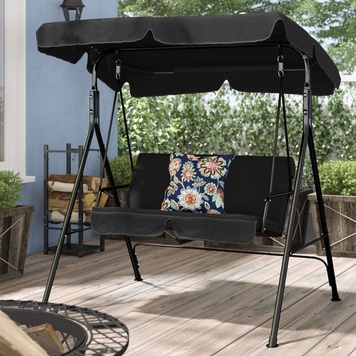 Patio Loveseat Canopy Hammock Porch Swings With Stand