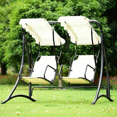 2 Person Hammock Porch Swing Patio Outdoor Hanging Loveseat Canopy
Glider Swings