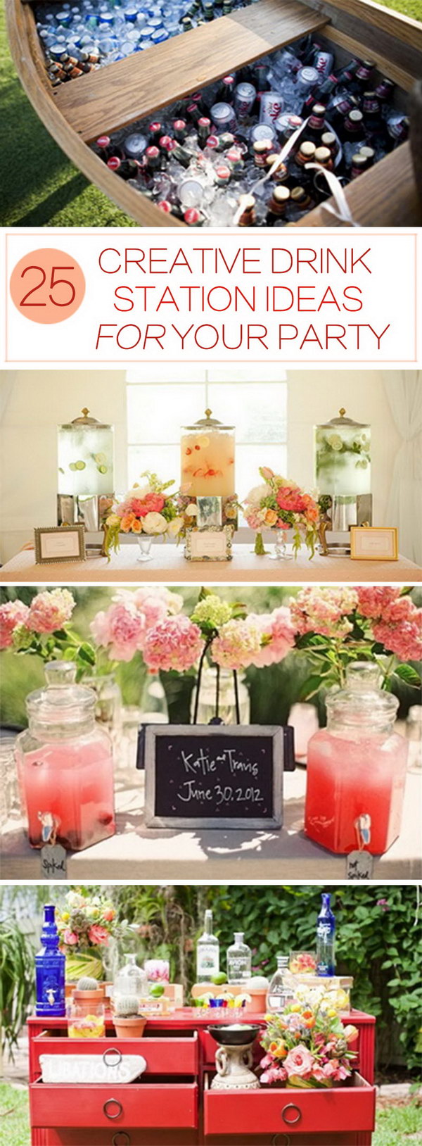 Creative drinking station ideas for your party.
