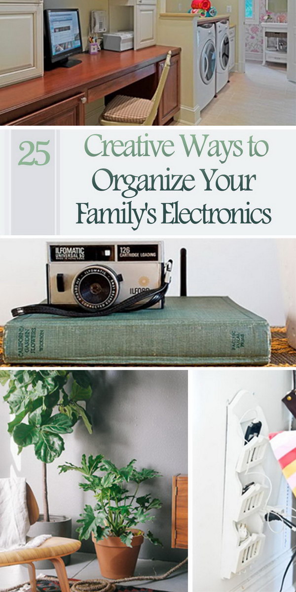 Creative ways to organize your family's electronics!