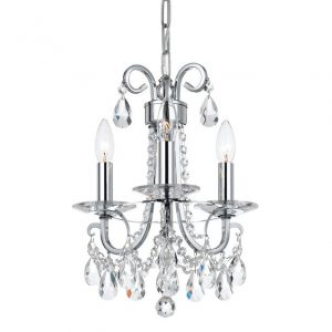 Crystorama - Othello 3 Light Clear Spectra Crystal Polished Chrome .