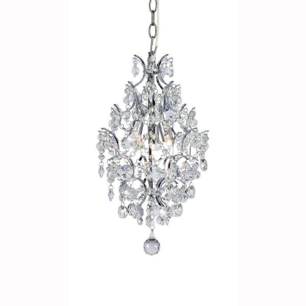 Hampton Bay 3-Light Chrome Branches Pendant with Crystals HH-1M-PC .