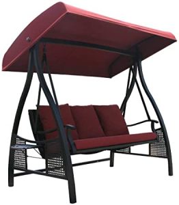 Amazon.com : Abba Patio 3 Person Outdoor Metal Gazebo Padded Porch .