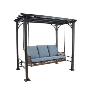 allen + roth 3-Seat Pergola Swing in the Porch Swings & Gliders .