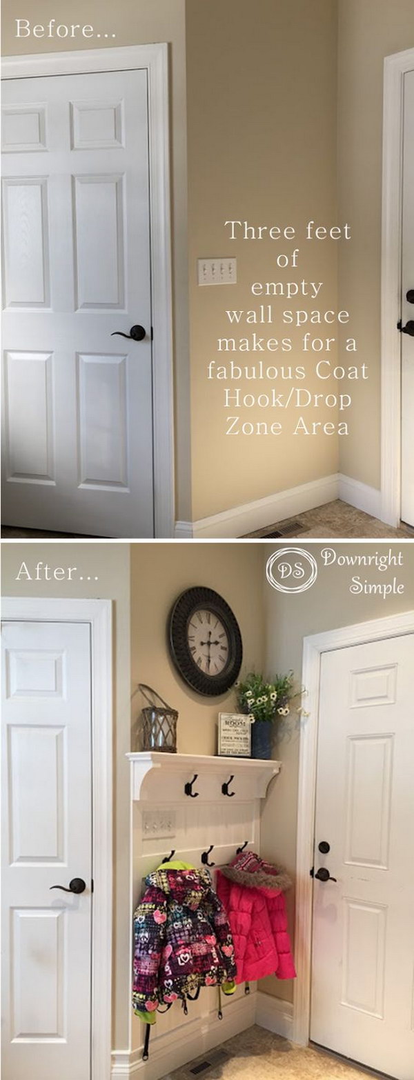 Tiny entrance area gets a simple, functional revision. 