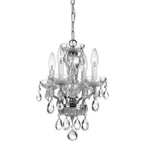 Shop 4-light Chrome/ Crystal Chandelier - Overstock - 78605