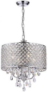 Von 4-Light Crystal Drum Pendant | Bathroom chandelier, Chandelier .