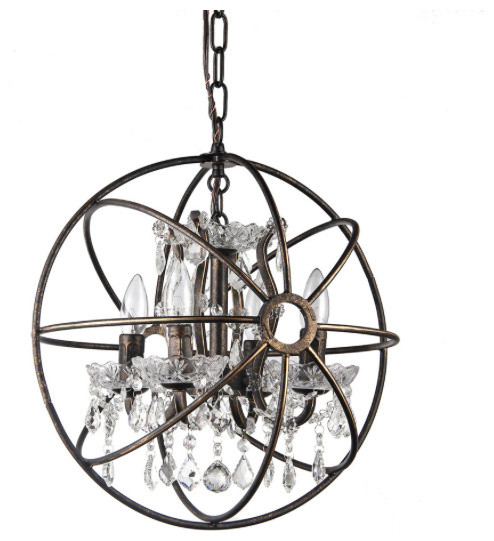 Afaura 4 Light Crystal Chandelier - Transitional - Chandeliers .