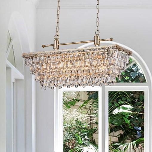 Bythos 4 Light Crystal Chandelier- Antique Silver – Welly