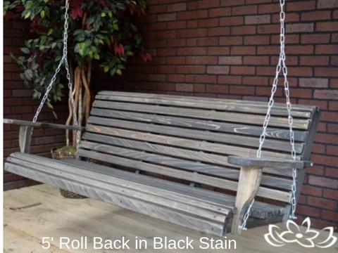 Cypress 5 foot Roll Back Porch Swing – Magnolia Porch Swin