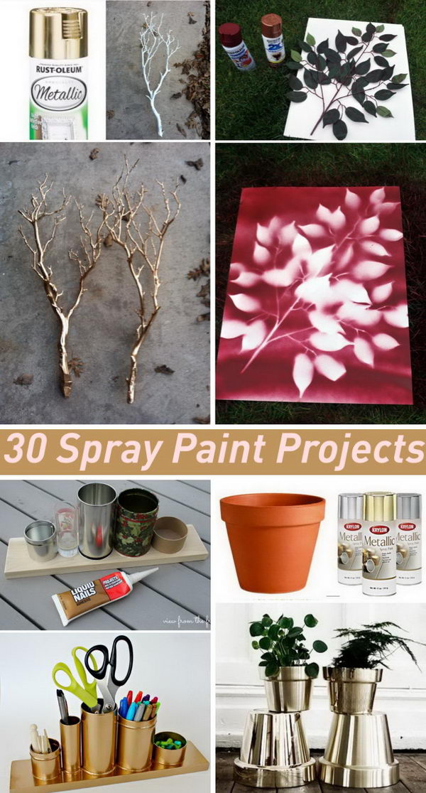 Amazing spray paint project ideas to beautify your home. 