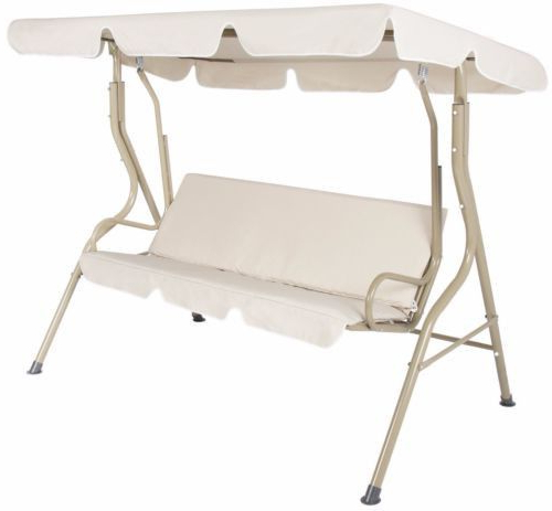 2 Person Outdoor Convertible Canopy Swing Gliders With Removable
Cushions Beige