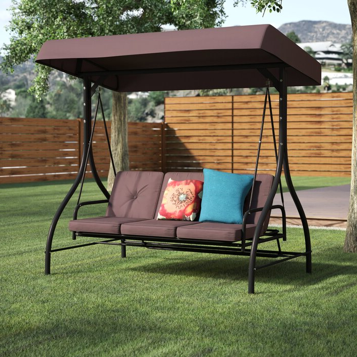 Canopy Patio Porch Swing With Stand