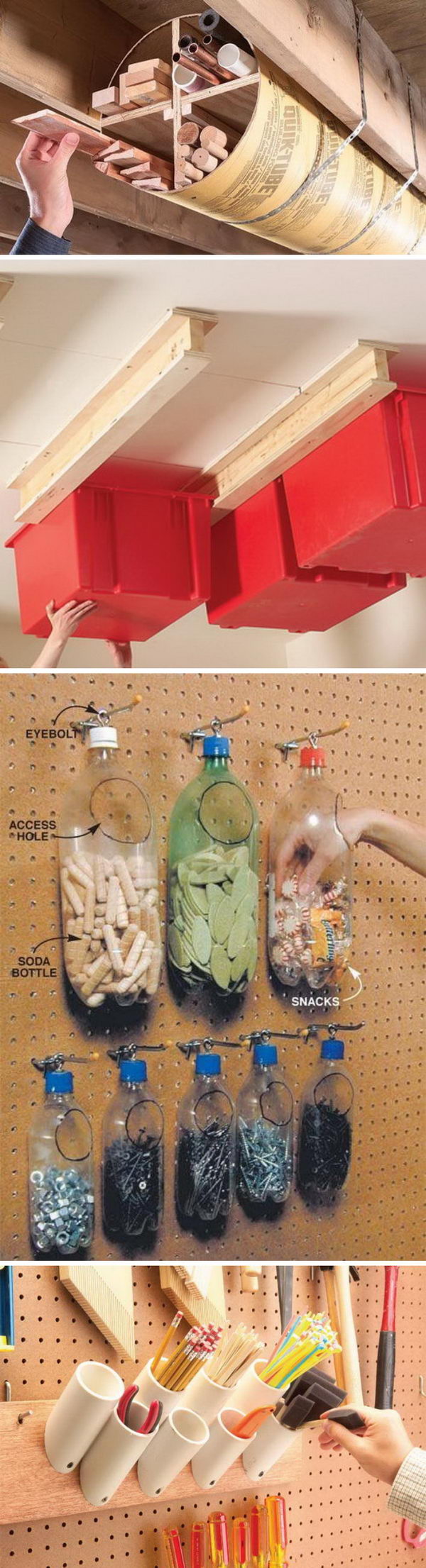 Clever ideas for storage and organization in the garage!