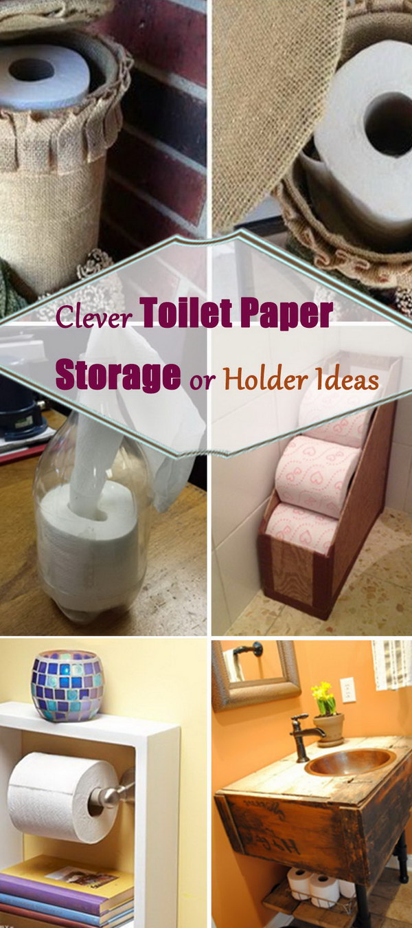 Clever toilet paper storage or holder ideas!