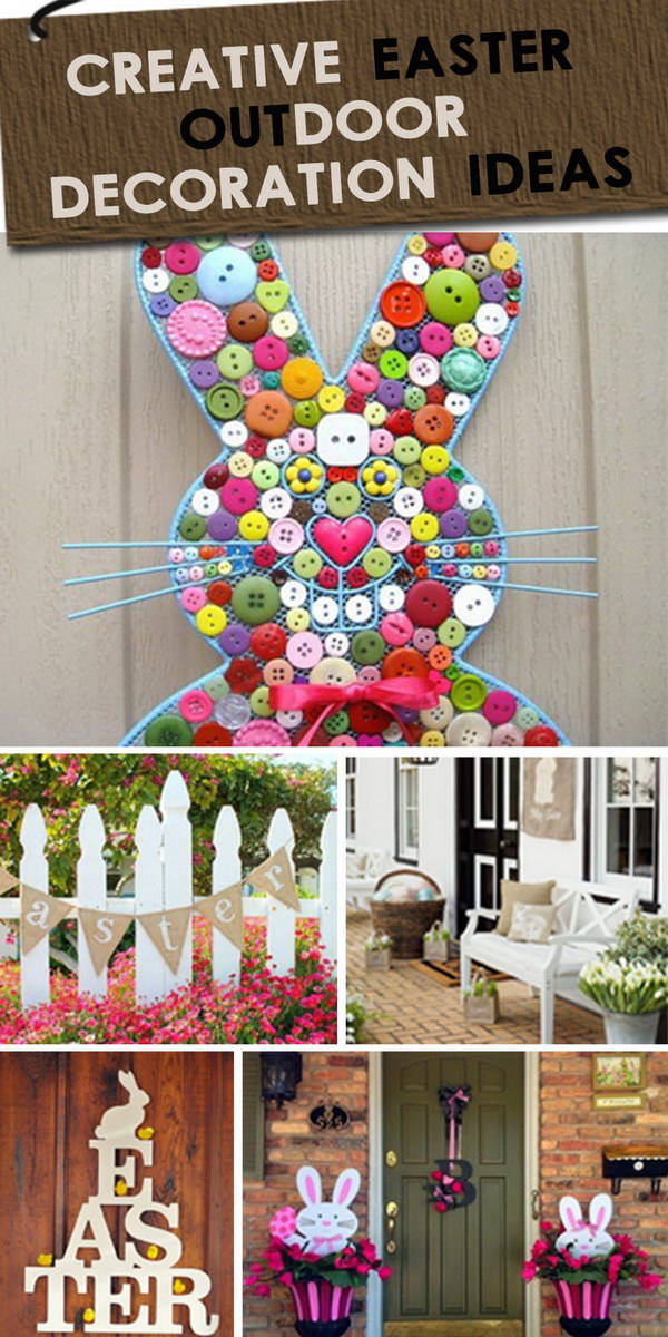 Creative decorating ideas for Easter outdoors! Illuminate the spring season and give off the festive mood!