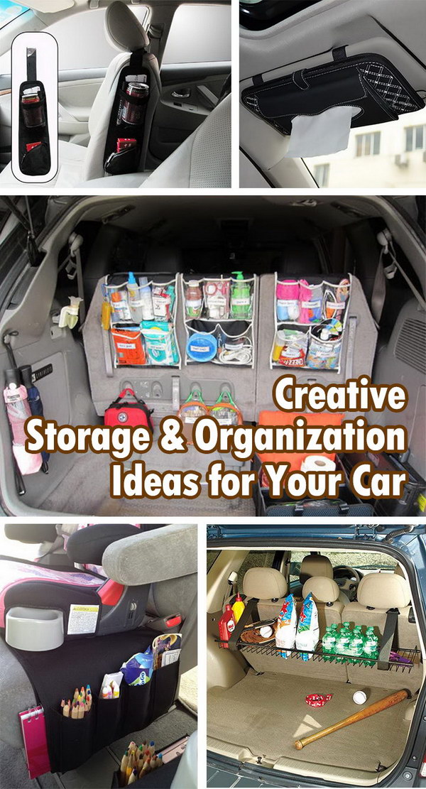 Creative storage and organization ideas for your car!