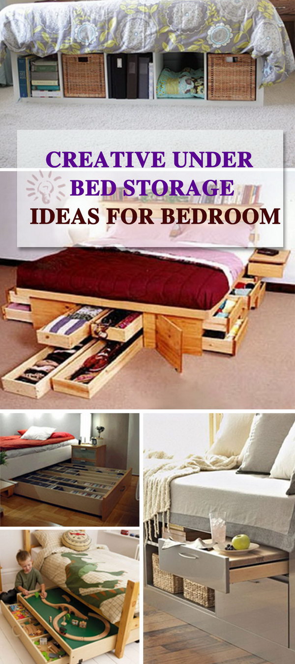 Creative ideas for storing under the bed for bedrooms!