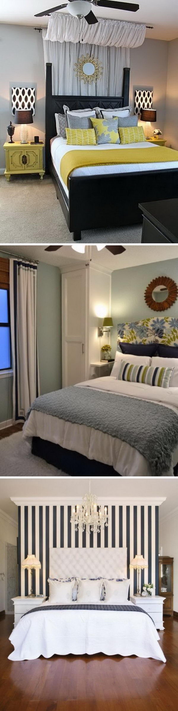 Creative ways to make your little bedroom look bigger. 