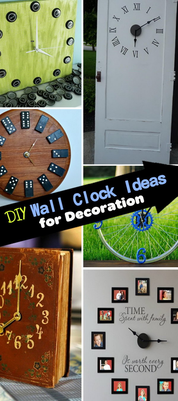 DIY wall clock ideas for decorating!