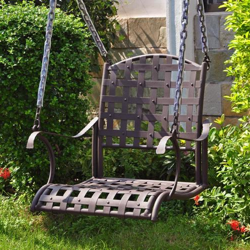 1 Person Antique Black Iron Outdoor Swings