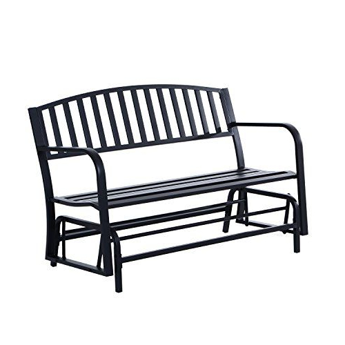Outdoor Steel Patio Swing Glider Benches
