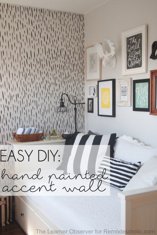 Remodelaholic | Easy DIY Hand-Painted Brushstroke Accent Wa