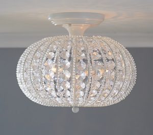 Clear Acrylic Round Kids Flush Mount Light | Pottery Barn Ki