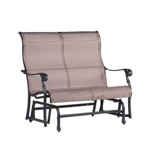 Shop South Ponto Cast Aluminum Sling Fabric Double Glider Bench .