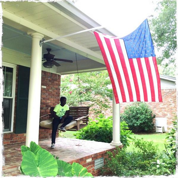 Stacey Valley on Twitter: "Porch swing and American flag in motion .