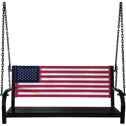Rosalind Wheeler American Flag Porch Swing & Reviews | Wayfa