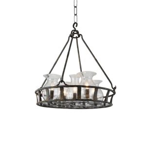 CWI Lighting Imperial 6-Light Antique Black Chandelier 9925P32-6 .