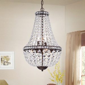 Shop Uanah 6-Light Crystal Antique Black Chandelier - Overstock .