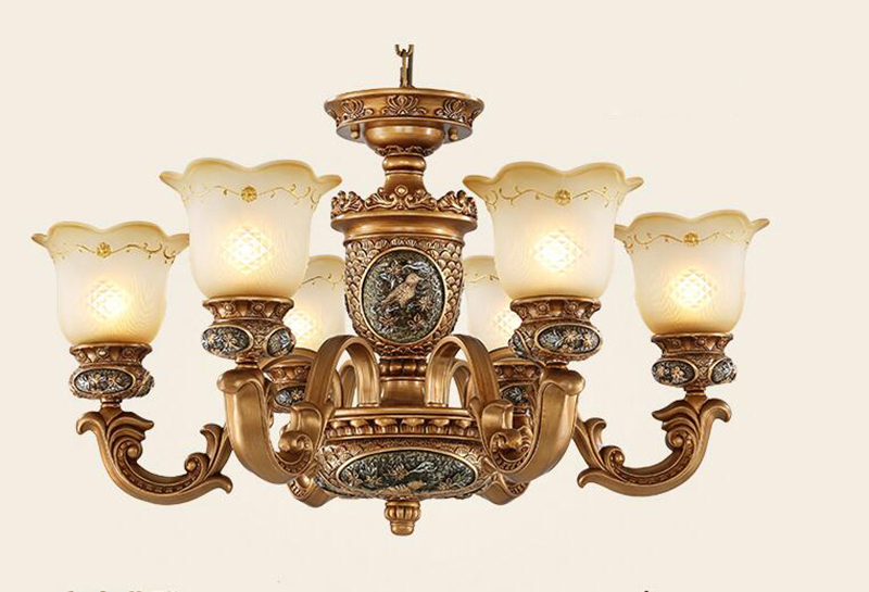 European style Antique chandeliers lamps 6 lights bedroom dining .