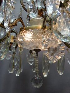 Antique French Crystal Chandelier from Baccarat for sale at Pamo