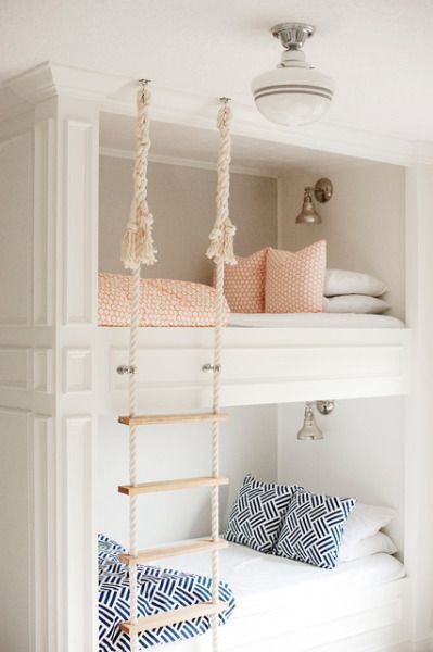 Beautiful bunk beds for sisters or siblings sharing a room | Girl .